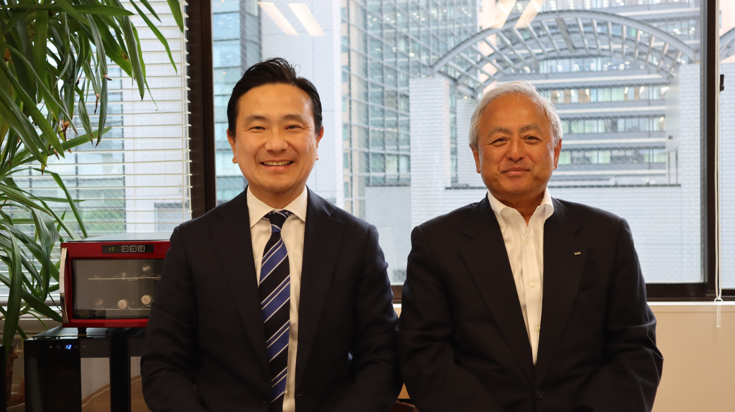 KMグループ西川会長　弊社柴田